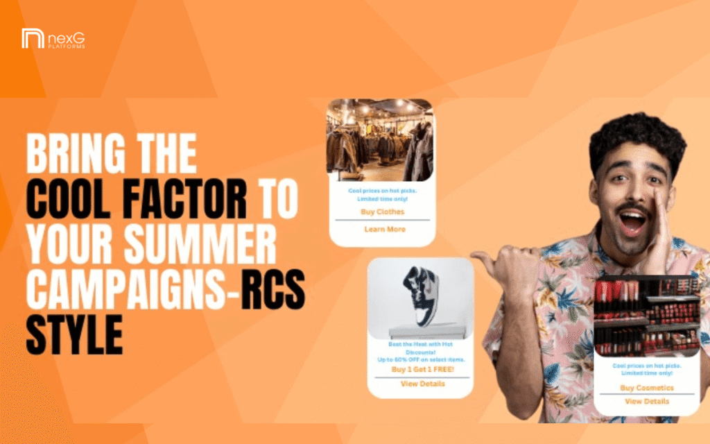 Interactive RCS message with product carousel