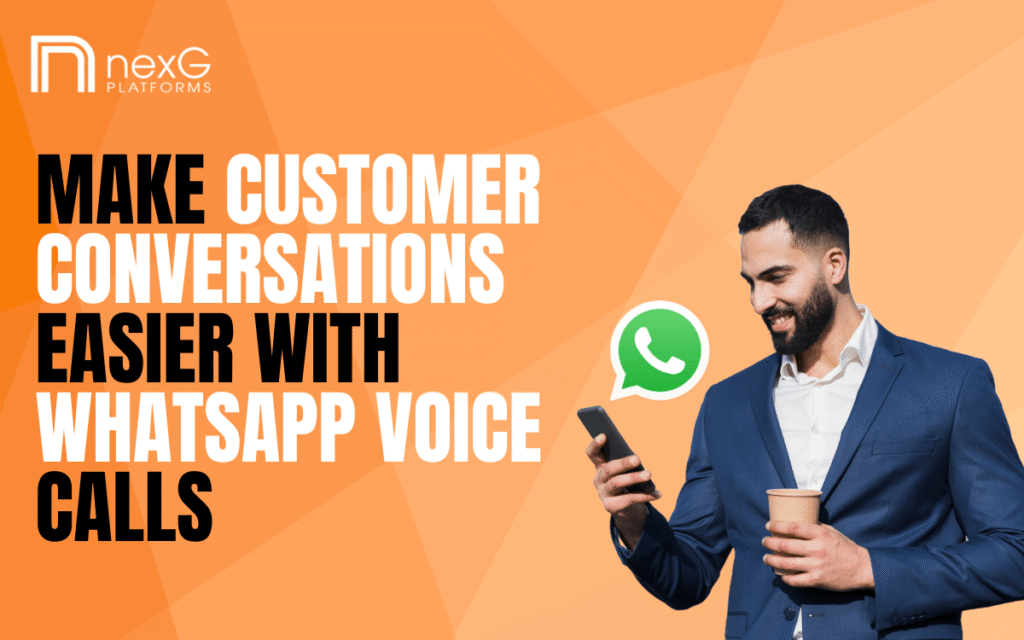 usiness using WhatsApp voice call for instant customer support and engagement